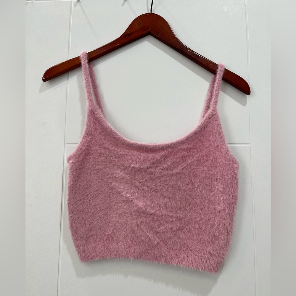 Pink Fuzzy Tank Top